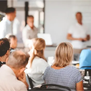 People watching a presentation