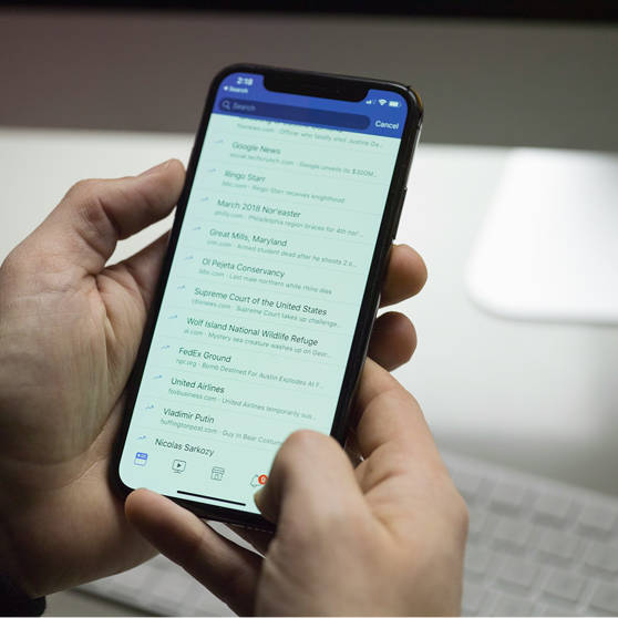 Person holding phone 2